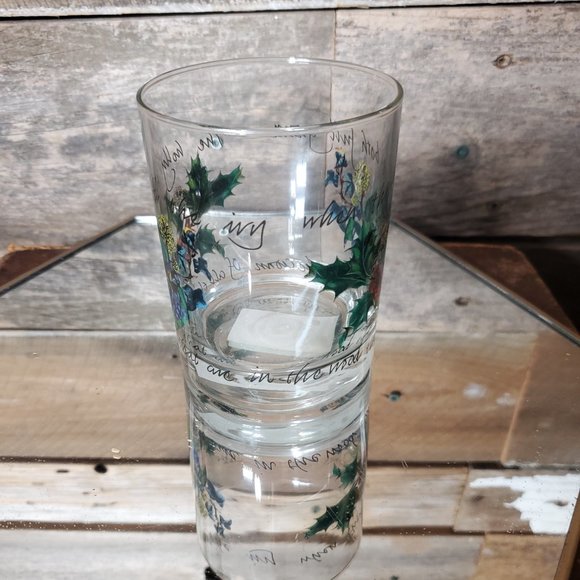Portmeirion Glassware Set of Four Double Old Fashioned - The Holly & The Ivy - Picture 4 of 10